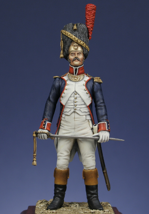 Figurine Metal Modeles Officier Chasseurs De La Garde 1806 - 54mm Plomb Peint