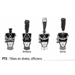 Têtes en shako, officiers