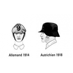 2 têtes armées Empires centraux, WWI, Allemand, Autrichien