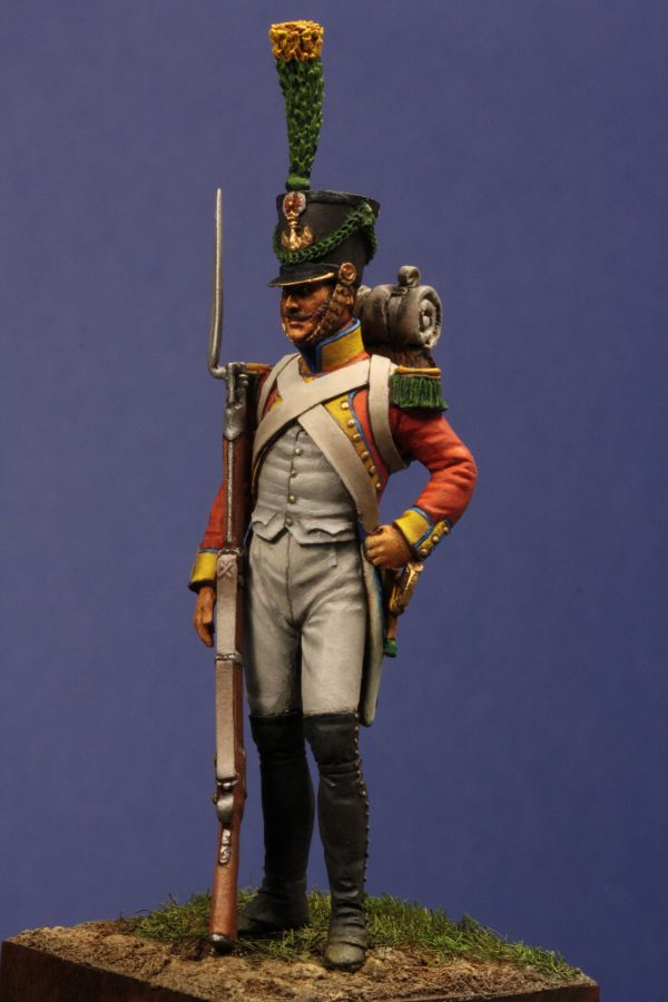 Figurine de voltigeur en manteau Métal Modèles