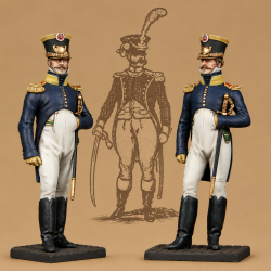 Officier de voltigeurs durant les cent jours