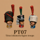 Têtes infanterie légère, troupe