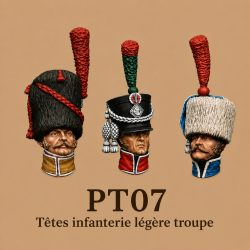 Têtes infanterie légère, troupe
