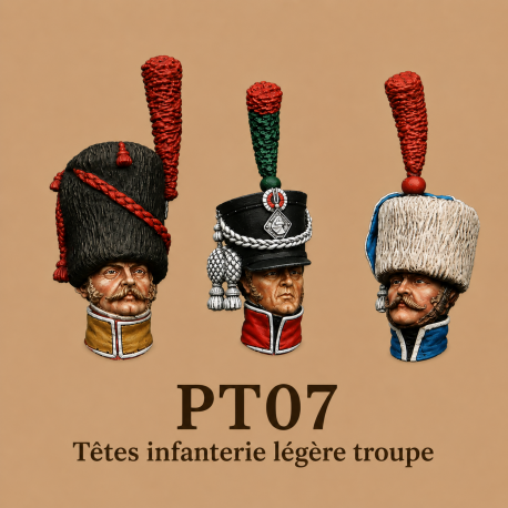 Têtes infanterie légère, troupe