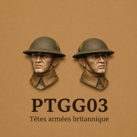 2 têtes armée britannique, WWI