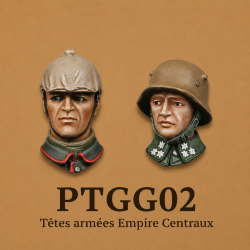 2 têtes armées Empires centraux, WWI, Allemand, Autrichien