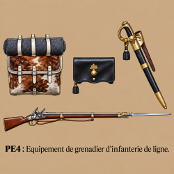 Equipement, grenadier d'infanterie de ligne