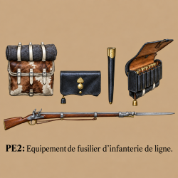 Equipement, fusilier d'infanterie de ligne