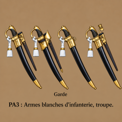 Armes blanches d'infanterie, troupe