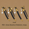 Armes blanches d'infanterie, troupe