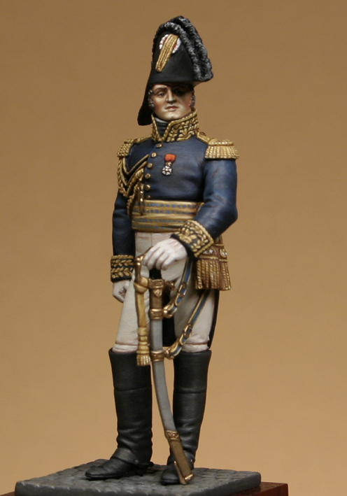 Soldat jouet en étain peint aide de camp du maréchal des
