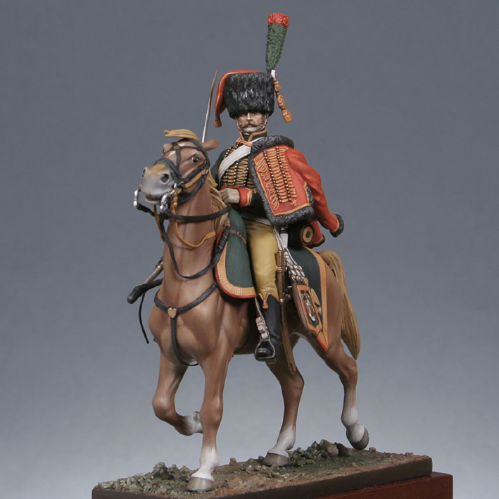 Figurine Starlux Napoléon N°16 - Chasseur De La Garde En Grande Tenue, échelle 1/32 (60mm), Plomb Peint