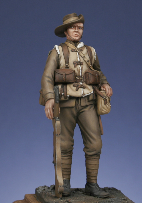 3 Soldats De Plomb Australiens WW1 – Fusilier Miniatures – 1917 – Échelle 54mm